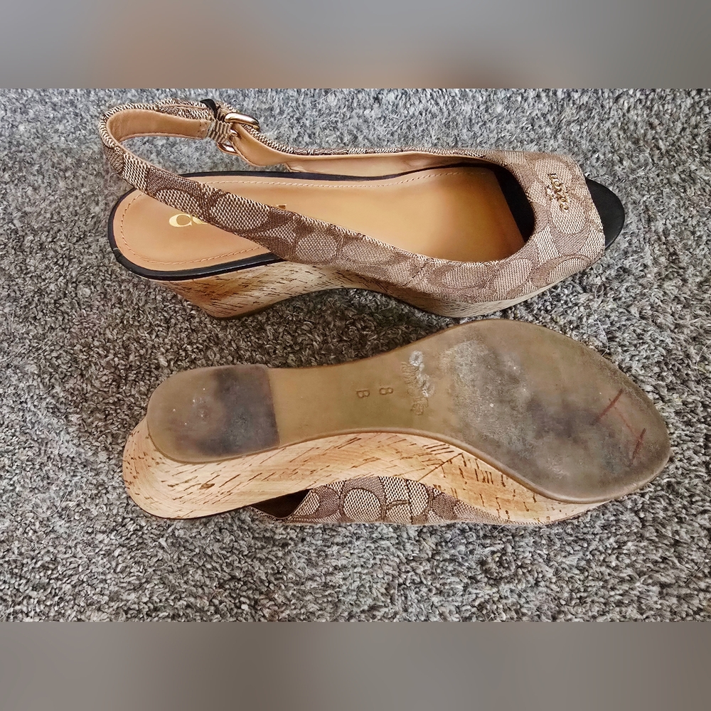 Coach Brown and Black Wedges - Picture 8 of 8